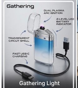 Electric Lighters Rechargeable USB-C Arc Lighter Windproof