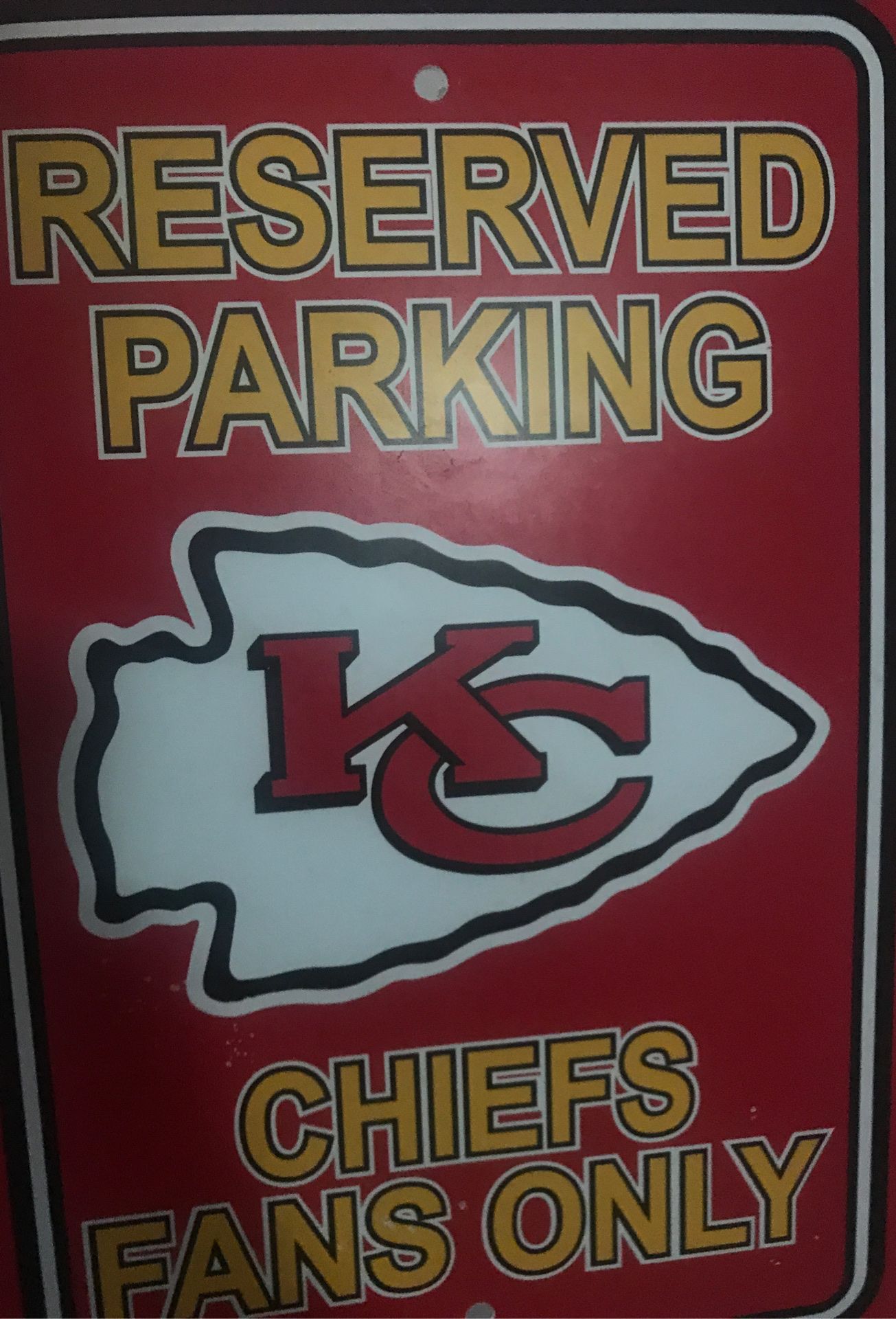 Chiefs parking poster