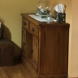 Buffet Table With Wine Rack