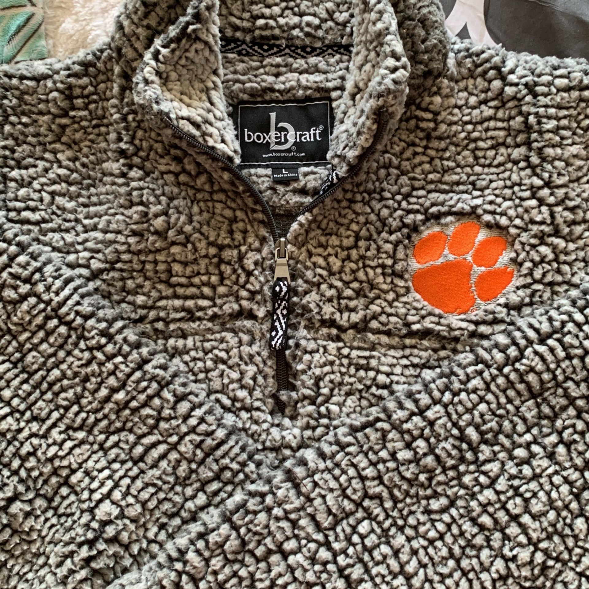 boxercraft Clemson Half Zip Pull Over. Like Brand New. $30