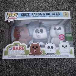 Funko Pop Flocked We Bare Bears 3 Pack