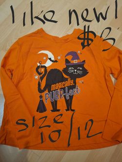 Girls Halloween shirt size 10/12