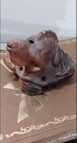 TERRACOTTA POTTERY ART - AZTEC / MAYAN MUSICAL  INSTRUMENT (REPLICA)5'×4"