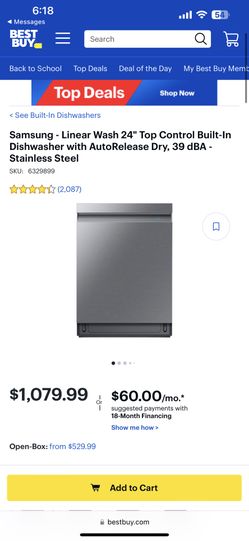 Samsung Top Control 24’’ Dishwasher