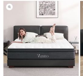 Vantto Full Mattress, 14 Inch Hybrid Mattress in a Box, Full Size Memory Foam Mattress with Pocket Springs for Motion Isolation Pressure Relief, Certi
