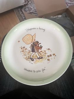 5 holly hobbie plates 1975