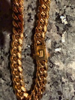 Jade Jewelers JAXXON 20 inch 14mm 18k plated Cuban