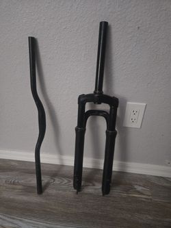 Black Bike Fork and Handlebar Set