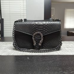 Black Leather Crossbody Purse