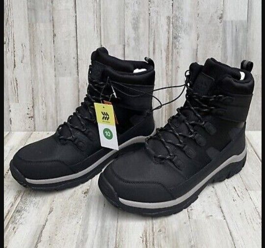 Waterproof Winter Work Boots Black 9 Thermolite