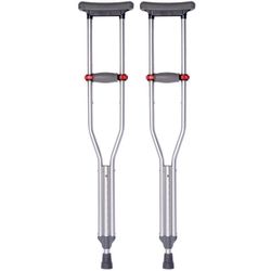 Crutches: Lightweight Aluminum , for Patients 5’1” -5’9” Tall, Walking Aid for Kids, Adults & Seniors, 300 lbs. Weight Capacit