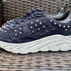 $700 AUTHENTIC JOHN RICHMOND MADE IN  SUEDE LEATHER CHAIN REACTION STYLE