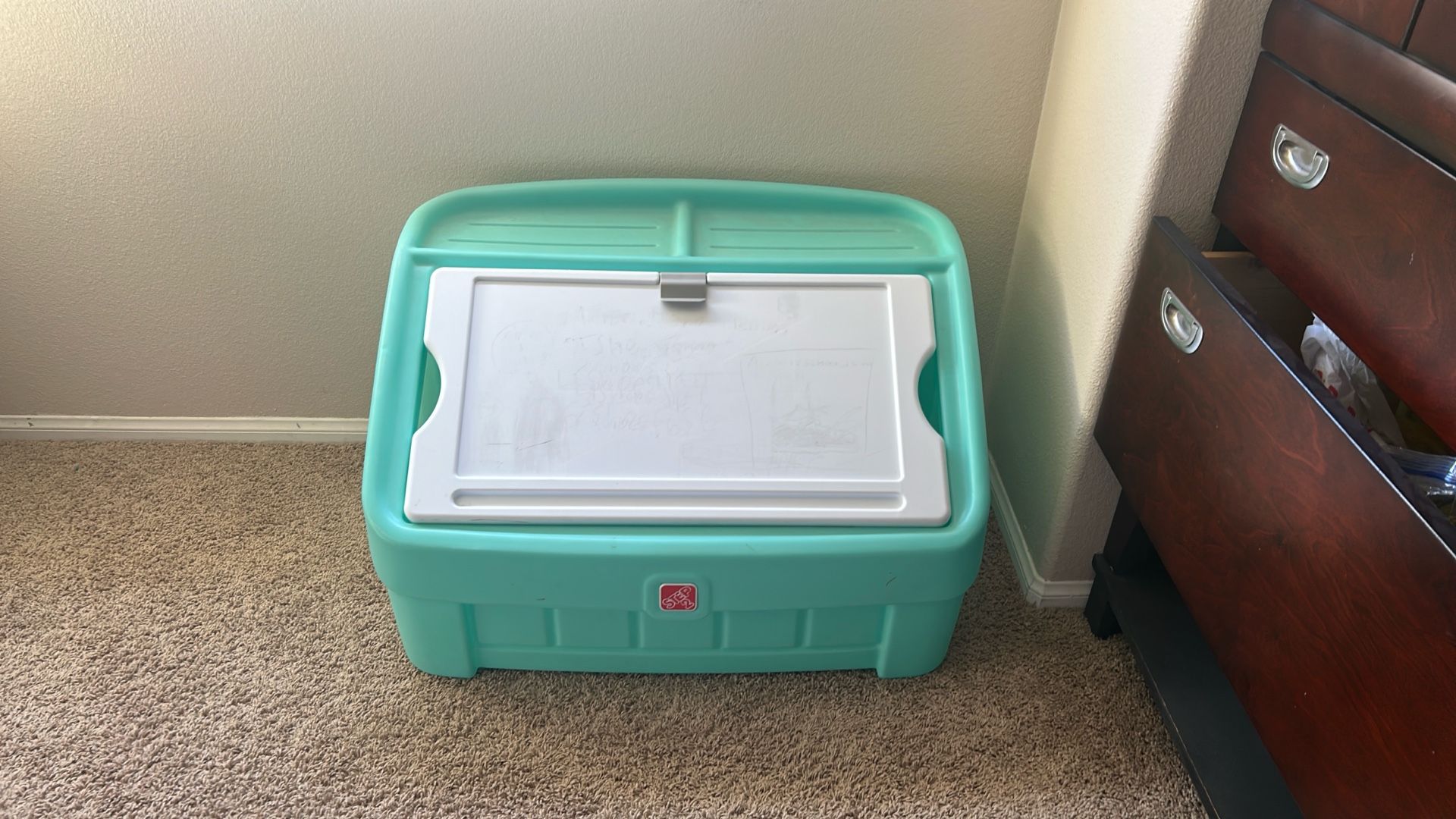 Kids Teal Toy Box