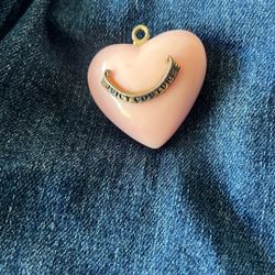 Juicy Couture pink lucite heart charm 