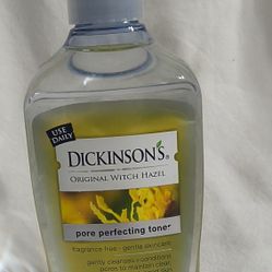 Dickinson's Original Witch Hazel Pore Perfecting Toner. Fragrance-free and gentle skincare. 16 oz.