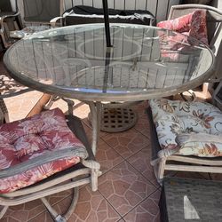 Patio table set