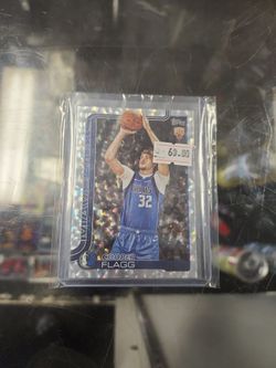 Cooper Flagg 2025-26 Topps Flagship Silver Crackleboard Variant RC SP