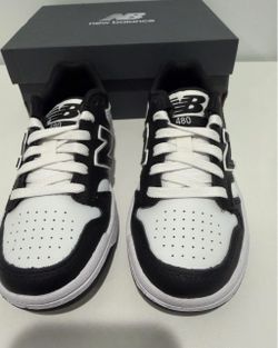 New Balance 480 Leather Sneakers Black/White Kids Size 11 M PSB480BW