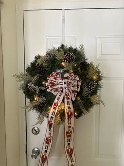 Handmade artificial Christmas wreath