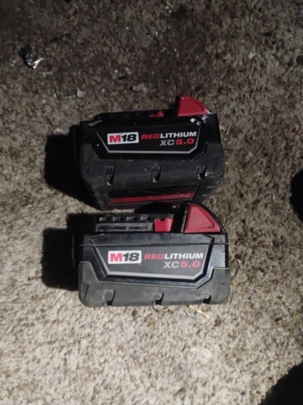 2 Milwaukee 5 Amp M18