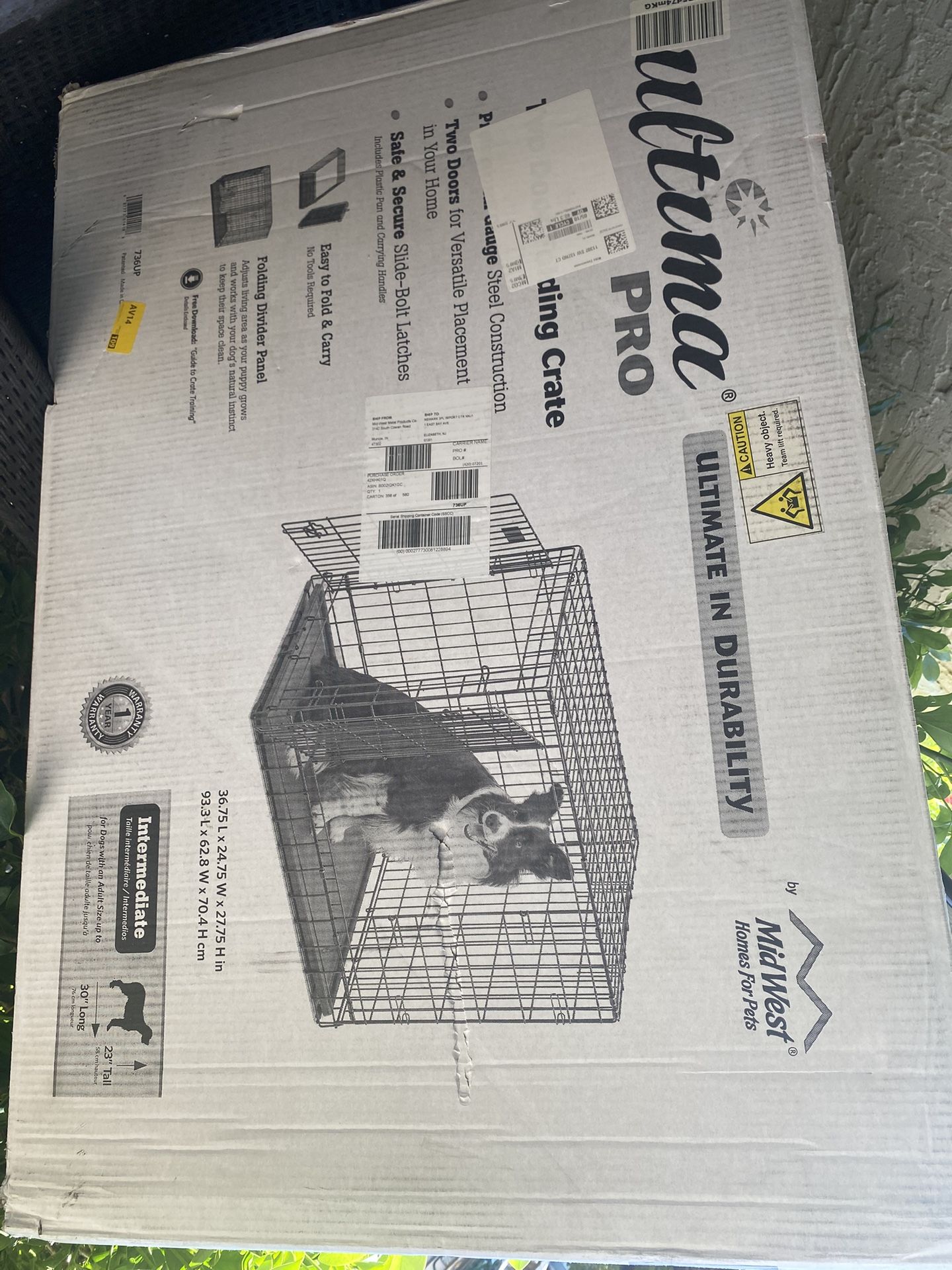 Ultima pro dog folding crate brand new unopened,dogs up to 70 lbs 
