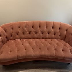 Pink Velvet Couch