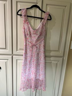 Jonathan Martin, pink floral sleeveless dress Jonathan Martin, pink floral sleeveless dress