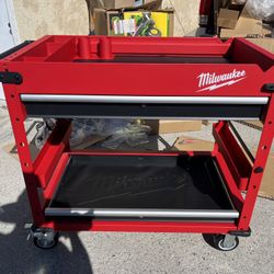 Milwaukee 40 in. 2-Drawer Steel Work Cart