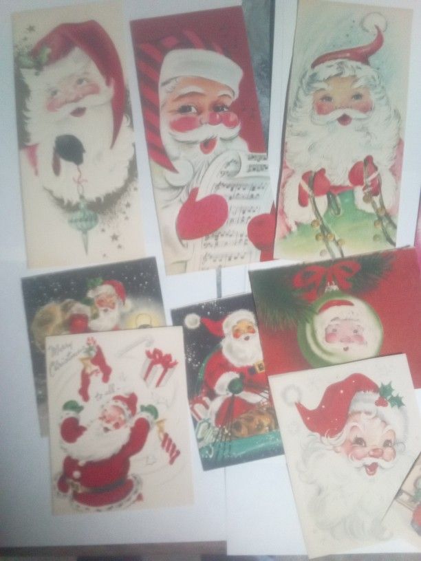 Vintage Santa Greeting Cards
