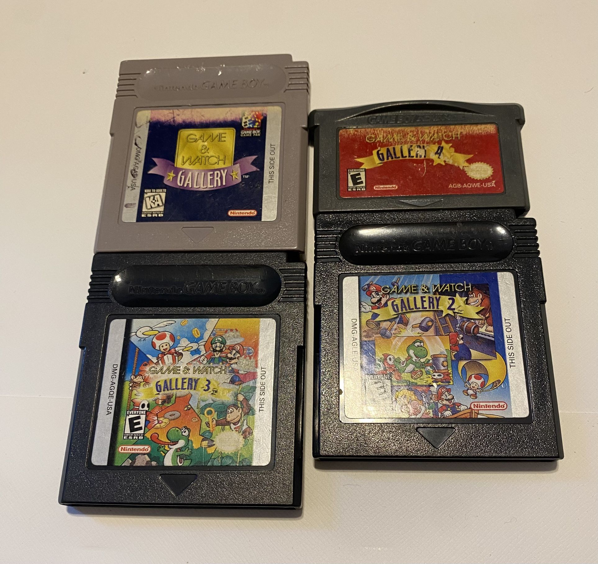 Set of 4 “Game & Watch” Gallery Games for GBA & GB