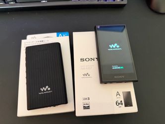 Sony NW-A307 Black 64GB Hi-Res Walkman Audio Player bundle with Silicone Case