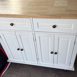 White Kitchen Iland cart