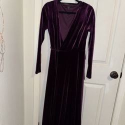 Lulus Purple Velvet Wrap Dress Size Small