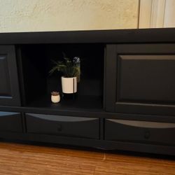 Matte Black TV Stand