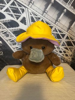 cute brown plush platypus toy