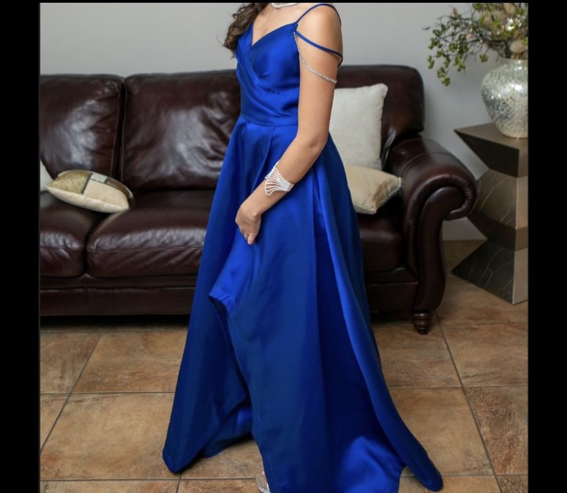 Royal Blue Maxi Dress Gown Size 5