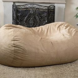 Bean Bag Sofa, Camel. 7 Foot