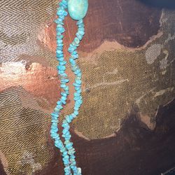 Real Turquoise Necklace Handmade 
