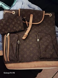 Louis Vuitton Bosphore Backpack Brown Canvas n wallet
