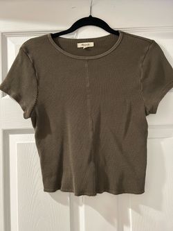 Madewell waffle knit crewneck tee