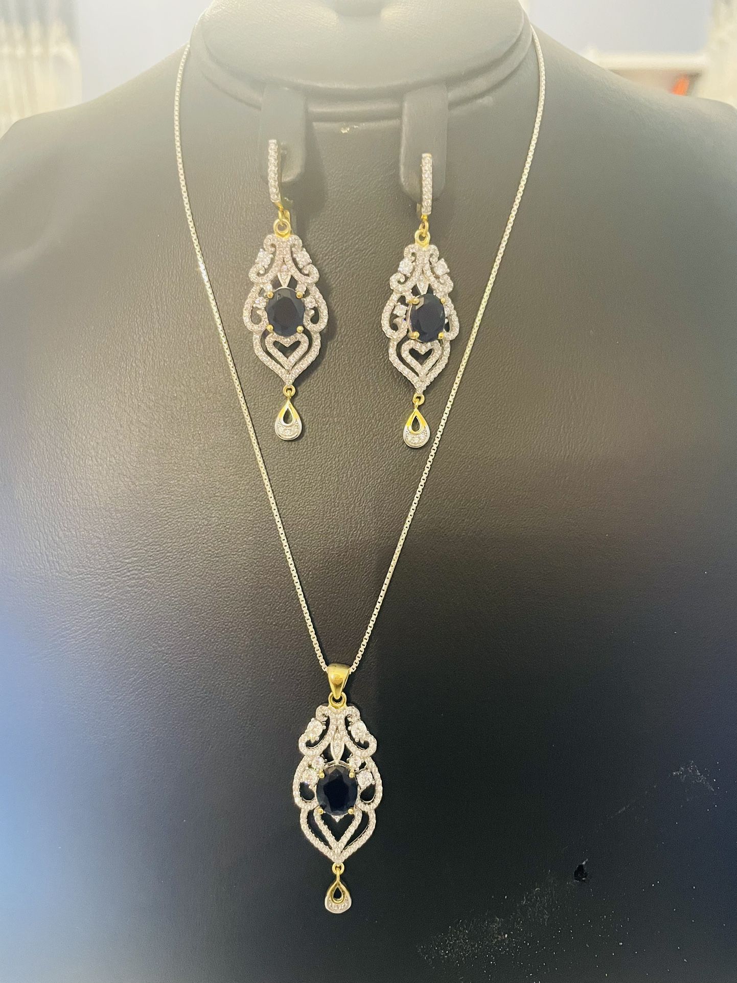 Silver Black Necklace