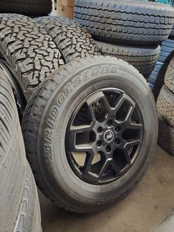 New set 5 Ford Bronco Black Wheels Rims All Terrain Tires Full Size