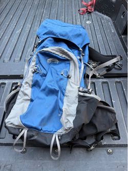 Like new GoLite Quest hiking pack.  Blue, gray, and black.