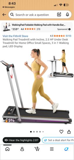 Walking Pad Treadmill with Incline