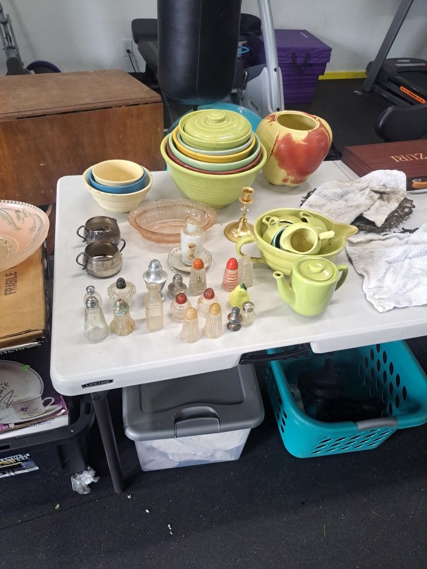 Antique Bowl And Dish Set