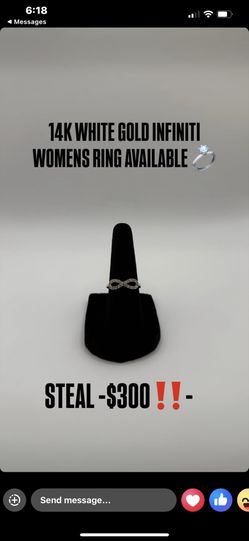 14 K Gold Infiniti Sign Ring