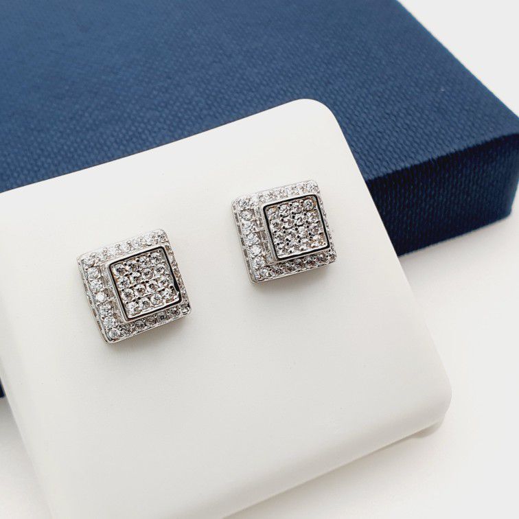 "925 Sterling Silver Plated CZ Earrings, EVBRS412
 
