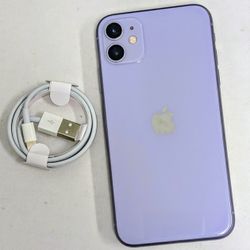 Like New iPhone 11 Purple for T-Mobile Sprint Metro by T-Mobile MetroPCS Ultra Mobile Mint Mobile Simple Mobile TruConnect Lycamobile