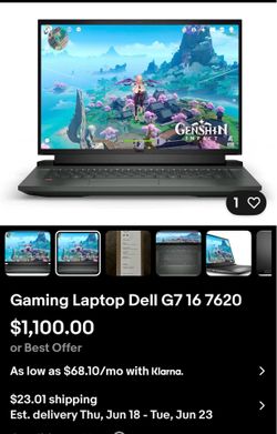 Dell G7 16 gaming laptop.