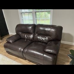 Brown Leather Recliner 